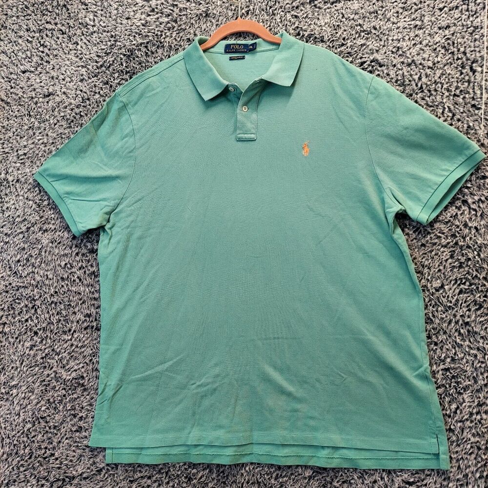 Polo Ralph Lauren Lot3 Shirt Men 2XLarge Blue/Green/Purple Custom Fit Casual - Picture 1 of 10